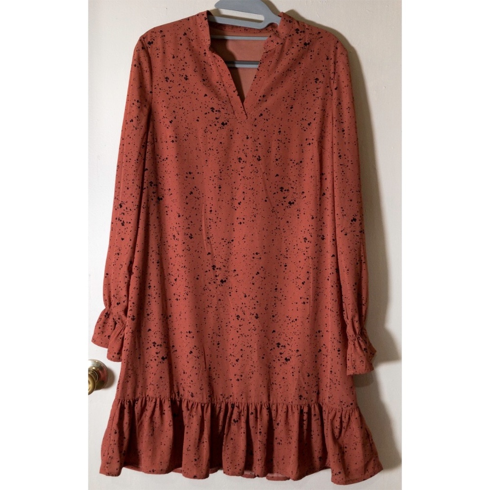 NWOT Rust Speckled Dress